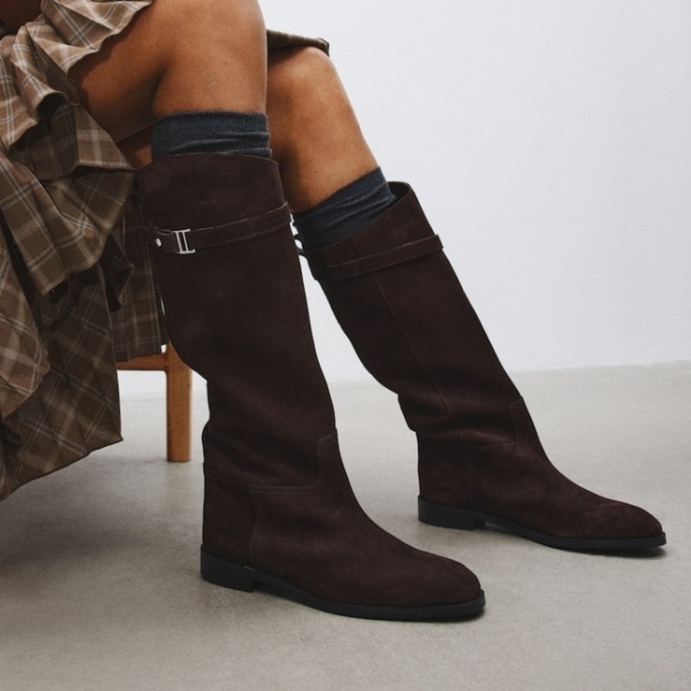 H&M Dark Brown Over the Knee Boots